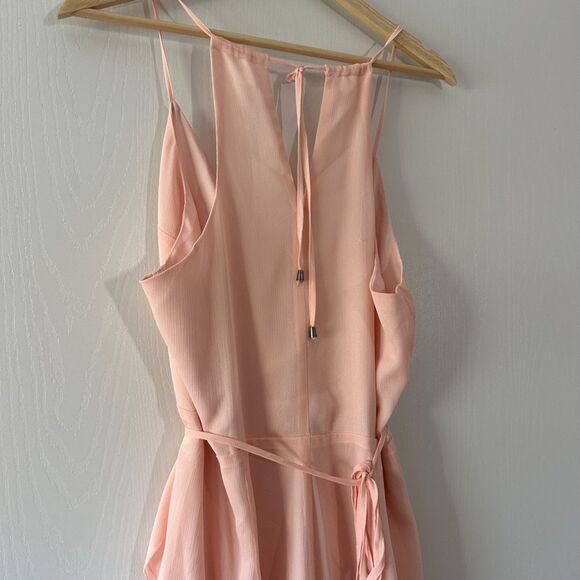 Lovers + Friends Revolve Womens Gigi Mini Wrap Pink Flutter Dress Size Medium - Picture 9 of 10